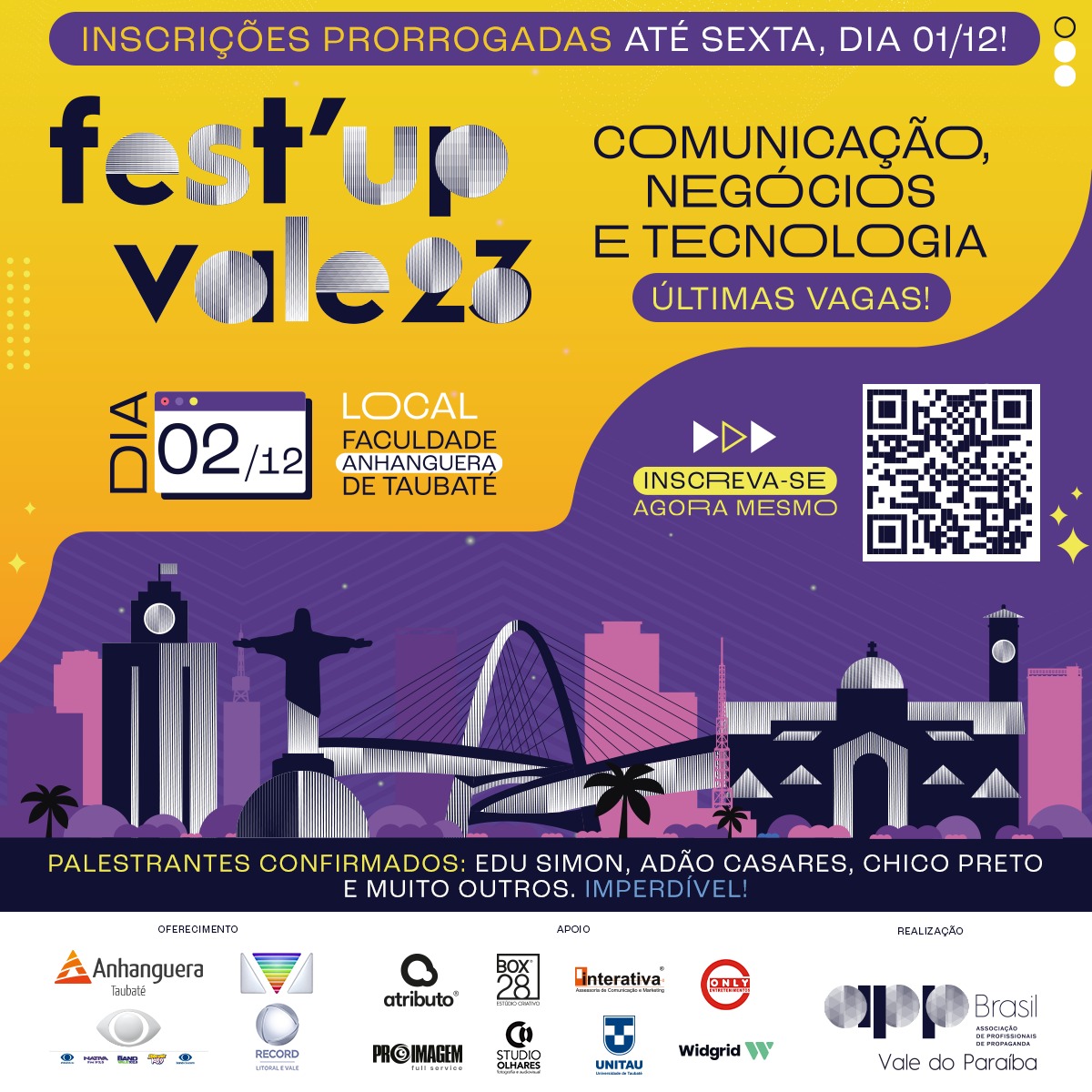 Festival Universitário de Propaganda tem inscrições abertas no Vale, TV  Vanguarda